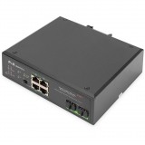 DIGITUS DN-651109 4-port PoE+ 2-port SFP DIN sínre szerelhető ipari switch (DN-651109)
