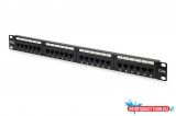 DIGITUS DN-91524U 19" 1U 24port Cat.5e fekete árnyékolatlan Patch Panel