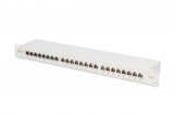 DIGITUS DN-91624S-EA 19 1U 24port Cat.6A kompakt szürke árnyékolt patch panel