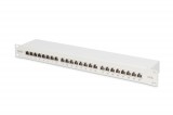 DIGITUS DN-91624S-EA 19" 1U 24port Cat.6A kompakt szürke árnyékolt patch panel