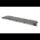 Digitus DN-91624S-SL-EA patch panel 24 port 0.5U 19" CAT6a árnyékolt fekete (DN-91624S-SL-EA)