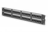 DIGITUS DN-91648U 19 2U 48port Cat.6 kompakt fekete árnyékolatlan patch panel