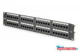 DIGITUS DN-91648U 19" 2U 48port Cat.6 kompakt fekete árnyékolatlan patch panel