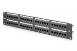 DIGITUS DN-91648U 19" 2U 48port Cat.6 kompakt fekete árnyékolatlan patch panel