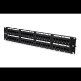 Digitus DN-91648U patch panel 48 port 2U 19" CAT6 fekete (DN-91648U)