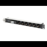 Digitus DN-95417 19" PDU Áramelosztó egység 1U - Fekete (DN-95417)