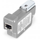DIGITUS DN-95421 DIN sínes PoE túlfeszültségvédő RJ45 szürke (DN-95421)