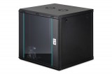 Digitus Dynamic DN-37111 19" 12U Falra szerelhető Rackszekrény Black
