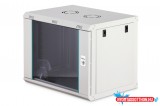 DIGITUS Dynamic-N DN-37104 19" 9U 474x600x450mm lapraszerelt üvegajtós szürke fali rack szekrény