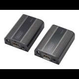 Digitus Extender HDMI -> 30m/60m Cat.6/7, 4K2K 60Hz UHD, HDCP 2.2, IR, audio (szett) (DS-55204) (DS-55204)