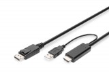 Digitus HDMI Adapter Cable HDMI to DisplayPort 4K 2m Black AK-330111-020-S
