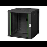 DIGITUS Rack Unique 19" 12U 600x600 kétrészes kihajtható fekete fali rack szekrény (DN-19 12-U-3-SW)