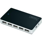 Digitus USB 2.0 10 portos Hub fekete (DA-70229) (DA-70229) - USB Elosztó