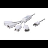 Digitus USB 2.0 mini 4-port HUB fehér (DA-70216) (DA-70216) - USB Elosztó