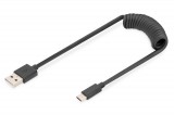 Digitus USB 2.0 Type-C cable 1m Black AK-300430-006-S
