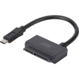 Digitus USB 3.0, Merevlemez, Meghajtó, Notebook Átalakító kábel [1x USB 3.1 dugó, C típus - 1x SATA kombi alj, 7+15 pólusú] DA-70327 (DA-70327)