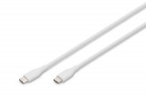Digitus USB-C Silicone charging cable USB-C to USB-C USB 2.0 60W 2m White AK-300341-020-W