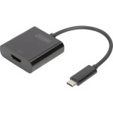 Digitus USB / HDMI Átalakító [1x USB-C™ dugó - 1x HDMI alj] Fekete (DA-70852) - Átalakítók