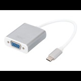 Digitus USB Type-C 1080p VGA Adapter, 20cm cable length Grey (DA-70837)