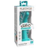 Dillio Curious Five - szilikon dildó (15cm) - türkiz