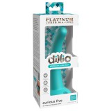 Dillio Curious Five - szilikon dildó (15cm) - türkiz