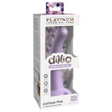 Dillio Curious Five - tapadókorongos dildó (15cm) - lila