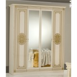 Dima DI Kate 4-ajtós gardróbszekrény, 2 tükrös ajtóval - bézs
