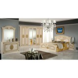 Dima DI Kate hálószoba - bézs, 160x200 cm ággyal, 6-ajtós szekrénnyel