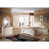 Dima DI Lory hálószoba - bézs, 180x200 cm ággyal, 6-ajtós szekrénnyel