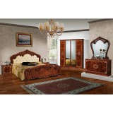 Dima DI Lucy Sibilla Lux hálószoba - dió, 160x200 cm ággyal, 6-ajtós szekrénnyel