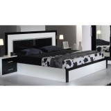 Dima DI Milano franciaágy keret, 160x200 cm - fehér-fekete