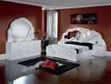 Dima DI Paola hálószoba - fehér, 160x200 cm ággyal, 4-ajtós szekrénnyel