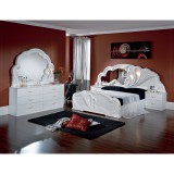 Dima DI Paola hálószoba - fehér, 160x200 cm ággyal, 6-ajtós szekrénnyel