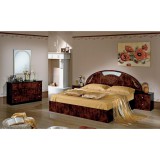 Dima DI Rosa hálószoba - dió, 180x200 cm ággyal, 6-ajtós szekrénnyel