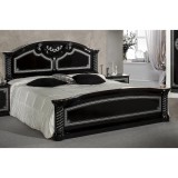 Dima DI Vera franciaágy keret - fekete-ezüst