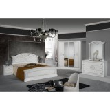 Dima DI Vera hálószoba - fehér, 160x200 cm ággyal, 4-ajtós szekrénnyel
