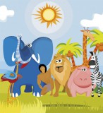 Dimex AFRICA ANIMALS fotótapéta, poszter, vlies alapanyag, 225x250 cm