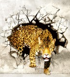 Dimex HUNTING PANTHER fotótapéta, poszter, vlies alapanyag, 225x250 cm