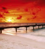 Dimex JETTY IN SUNSET fotótapéta, poszter, vlies alapanyag, 225x250 cm