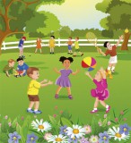 Dimex KIDS IN GARDEN fotótapéta, poszter, vlies alapanyag, 225x250 cm