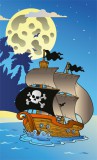 Dimex PIRATE SHIP fotótapéta, poszter, vlies alapanyag, 150x250 cm