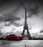 Dimex RETRO CAR IN PARIS fotótapéta, poszter, vlies alapanyag, 225x250 cm