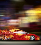 Dimex SPEEDING CAR fotótapéta, poszter, vlies alapanyag, 225x250 cm