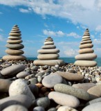 Dimex STACK OF STONES fotótapéta, poszter, vlies alapanyag, 225x250 cm