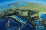 Dimex Vlies Fotótapéta - 3D Europe map - 375x250 cm