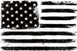 Dimex Vlies Fotótapéta - American Flag in Black and White - 375x250 cm