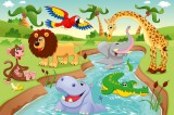 Dimex Vlies Fotótapéta - Animals in the jungle - 375x250 cm