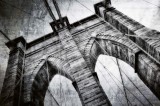 Dimex Vlies Fotótapéta - Brooklyn Bridge in Black and White - 375x250 cm