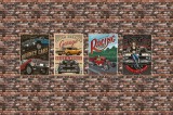 Dimex Vlies Fotótapéta - Cars vintage posters - 375x250 cm