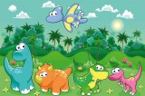 Dimex Vlies Fotótapéta - Dinosaurs in the forest - 375x250 cm
